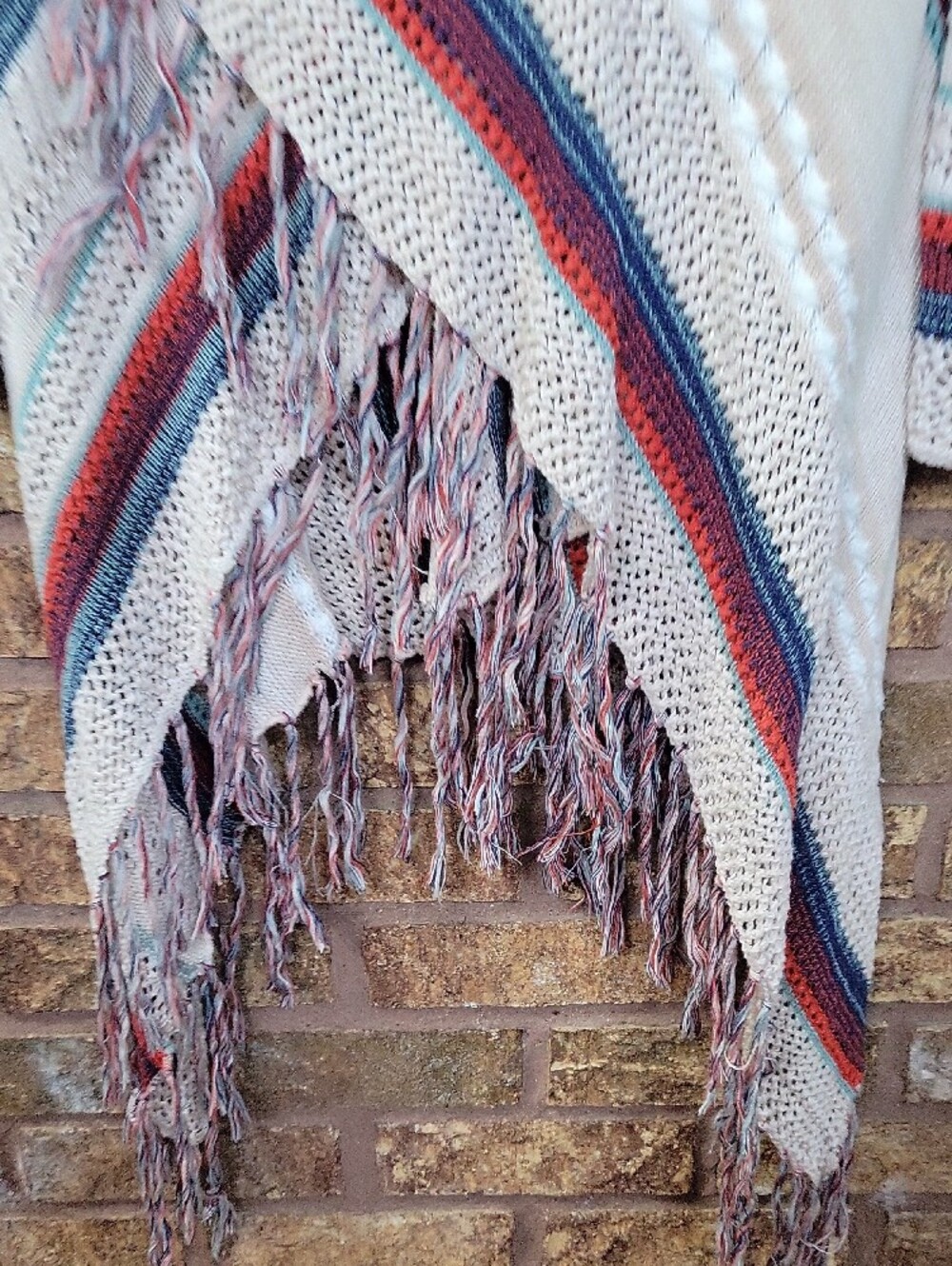 Bellaini Boho Fringe Open Front Waterfall Knit Cardigan Sweater Large - Picture 5 of 9